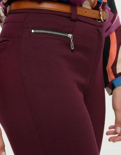 Christine Laure Slims|Pantalons*Pantalon slim rouge prune