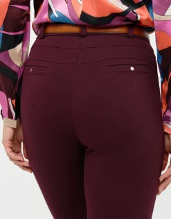 Christine Laure Slims|Pantalons*Pantalon slim rouge prune