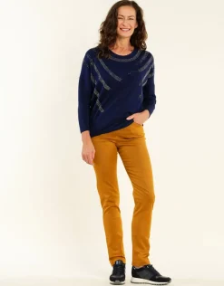 Christine Laure Ajustés|Pantalons*Pantalon stretch ocre