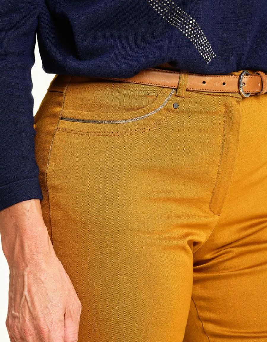 Christine Laure Ajustés|Pantalons*Pantalon stretch ocre