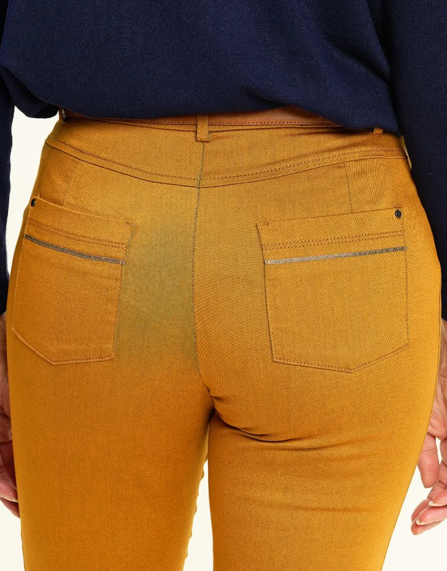Christine Laure Ajustés|Pantalons*Pantalon stretch ocre