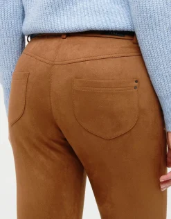 Christine Laure Slims|Pantalons*Pantalon suédine marron