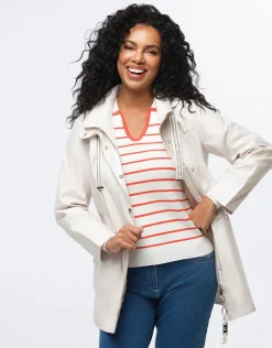 Christine Laure Parkas|Parkas*Parka beige nacré