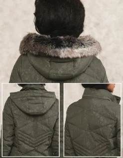 Christine Laure Doudounes|Parkas*Parka kaki imprimée