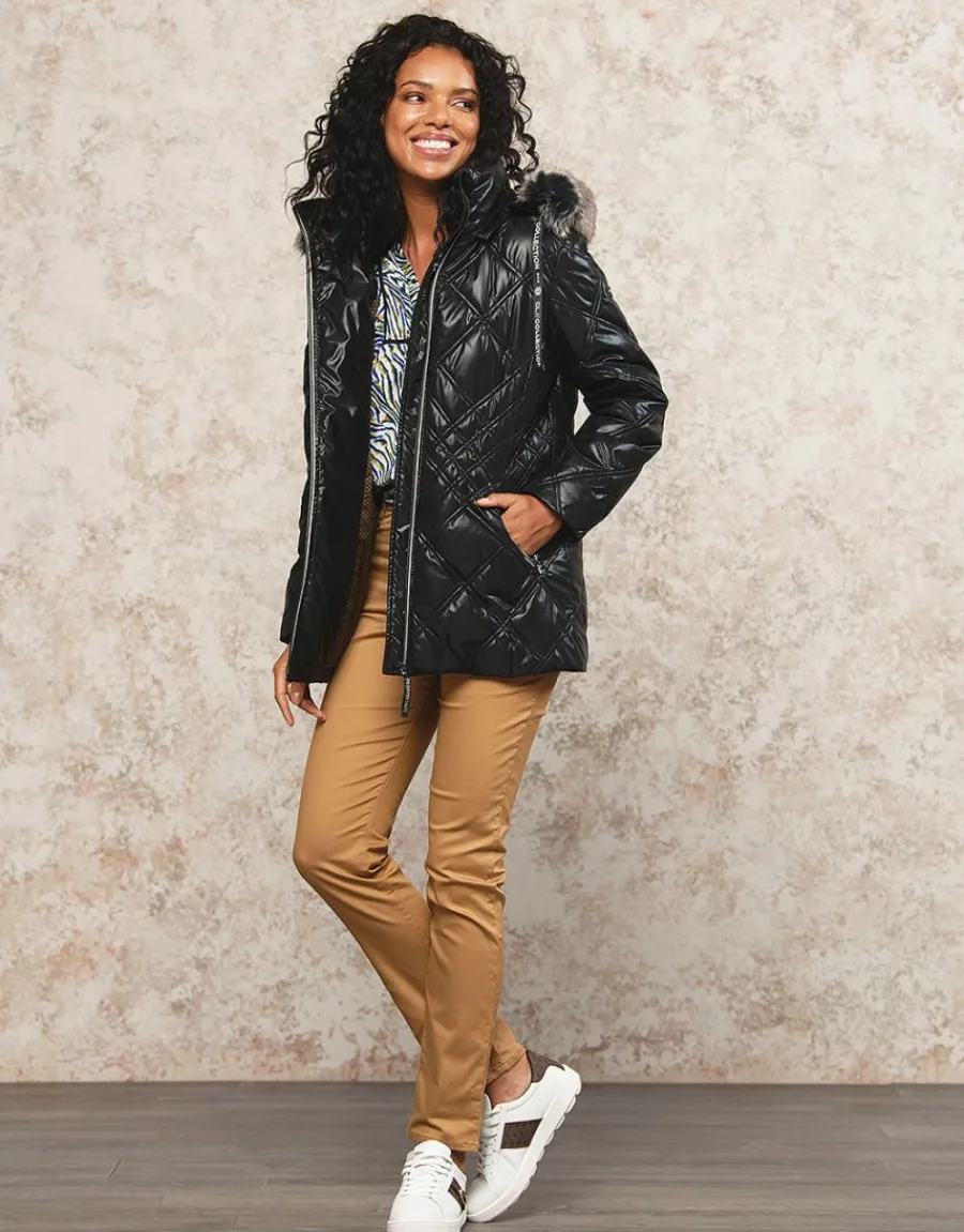 Christine Laure Doudounes|Parkas*Parka noire laquée