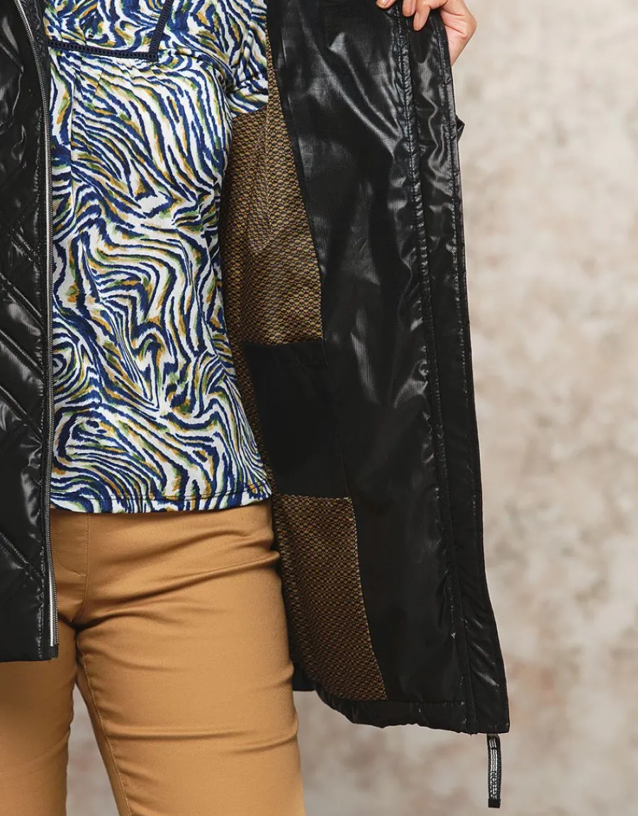 Christine Laure Doudounes|Parkas*Parka noire laquée