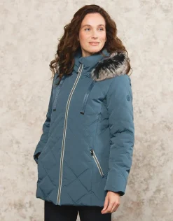Christine Laure Doudounes|Parkas*Parkas bleu à capuche