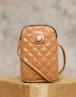 Christine Laure Maroquinerie|Accessoires*Pochette bandoulière brun