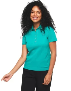 Christine Laure T-shirts|Hauts*Polo vert coton