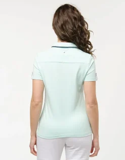 Christine Laure T-shirts|Hauts*Polo vert d'eau coton