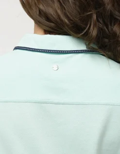 Christine Laure T-shirts|Hauts*Polo vert d'eau coton