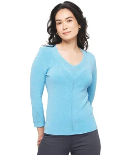 Christine Laure Pulls|Maille*Pull turquoise irisé