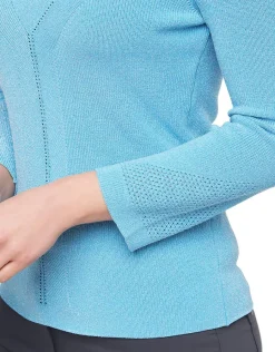 Christine Laure Pulls|Maille*Pull turquoise irisé