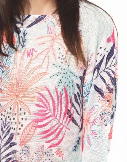 Christine Laure Pulls|Maille*Pull ajouré écru