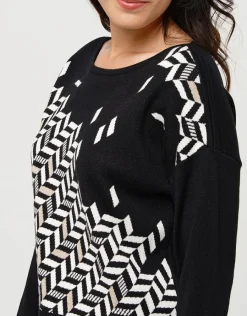 Christine Laure Pulls|Maille*Pull ample à chevrons