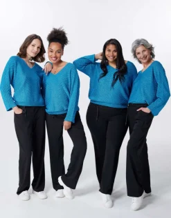 Christine Laure Pulls|Maille*Pull ample bleu métallisé