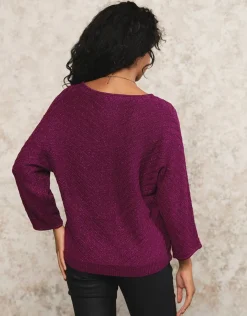 Christine Laure Pulls|Maille*Pull ample irisé violet