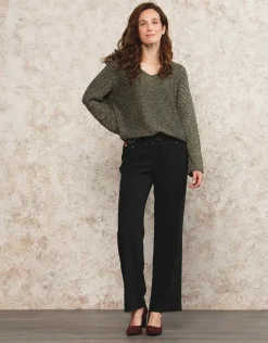 Christine Laure Pulls|Maille*Pull ample noir argenté