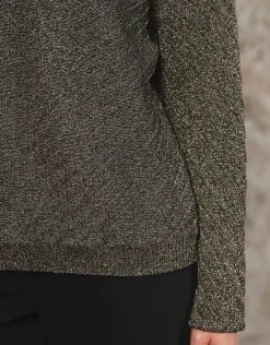 Christine Laure Pulls|Maille*Pull ample noir argenté