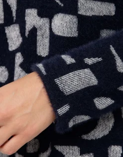 Christine Laure Pulls|Maille*Pull bicolore à motifs