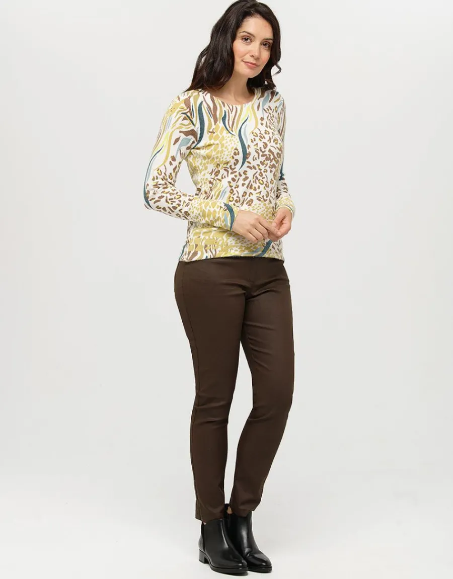 Christine Laure Pulls|Maille*Pull blanc à motifs