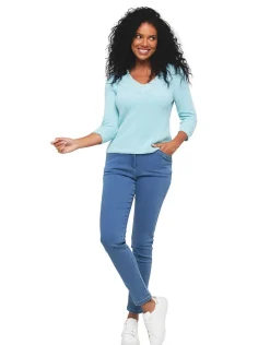 Christine Laure Pulls|Maille*Pull bleu ciel irisé