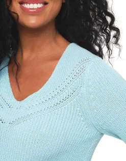 Christine Laure Pulls|Maille*Pull bleu ciel irisé