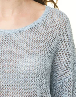 Christine Laure Pulls|Maille*Pull bleu clair irisé