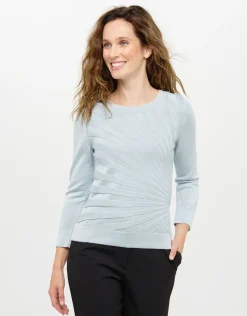 Christine Laure Pulls|Maille*Pull bleu irisé chic