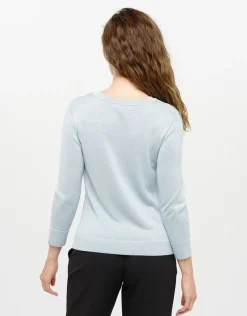 Christine Laure Pulls|Maille*Pull bleu irisé chic