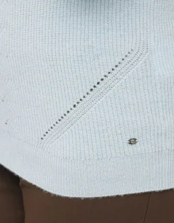 Christine Laure Pulls|Maille*Pull bleu laine cachemire