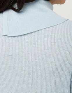 Christine Laure Pulls|Maille*Pull bleu laine cachemire