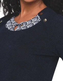 Christine Laure Pulls|Maille*Pull bleu marine