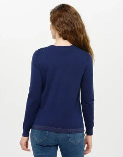 Christine Laure Pulls|Maille*Pull bleu marine rayures