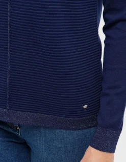 Christine Laure Pulls|Maille*Pull bleu marine rayures