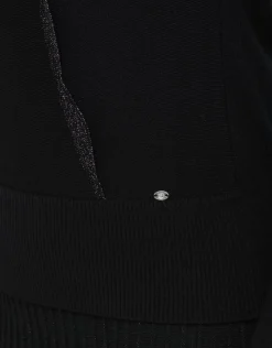 Christine Laure Pulls|Maille*Pull cache-coeur noir chi