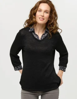 Christine Laure Maille|Pulls*Pull chemisier noir