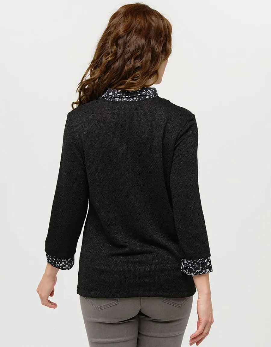 Christine Laure Maille|Pulls*Pull chemisier noir