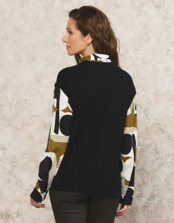 Christine Laure Pulls|Maille*Pull chemisier noir