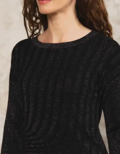 Christine Laure Pulls|Maille*Pull chic brillant noir