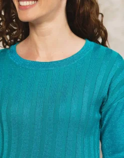 Christine Laure Pulls|Maille*Pull chic brillant vert
