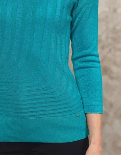 Christine Laure Pulls|Maille*Pull chic brillant vert