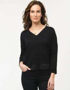 Christine Laure Pulls|Maille*Pull chic noir irisé