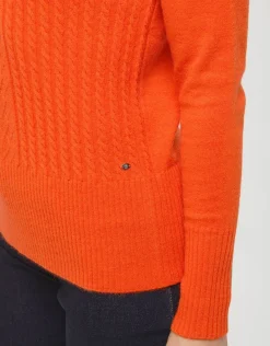 Christine Laure Pulls|Maille*Pull col bateau orange