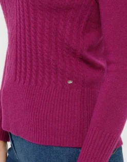 Christine Laure Pulls|Maille*Pull col bateau prune