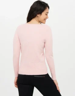 Christine Laure Pulls|Maille*Pull col bateau rose