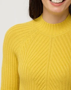 Christine Laure Pulls|Maille*Pull col montant jaune