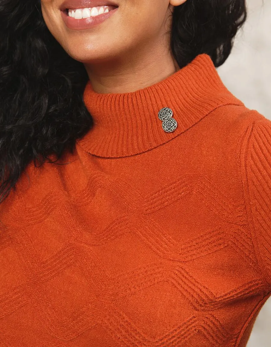 Christine Laure Pulls|Maille*Pull fantaisie col roulé