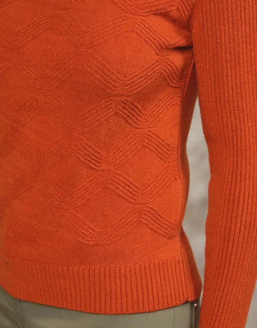 Christine Laure Pulls|Maille*Pull fantaisie col roulé