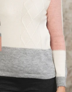 Christine Laure Pulls|Maille*Pull fantaisie rose